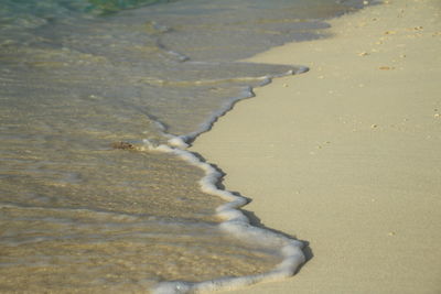 Close-up of sand on beach