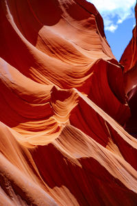 Low angle view of rock formation