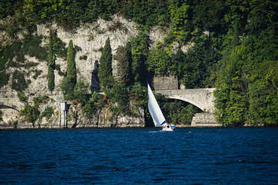 Sailing on lake