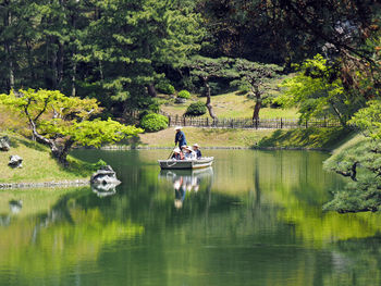 Reflection of trees in water