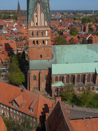 The city of lüneburg from above