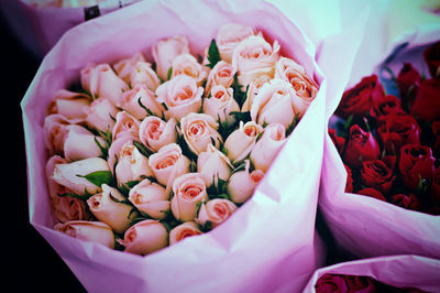 Close-up of rose bouquet