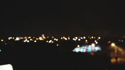 Defocused lights at night