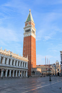 Low angle view of a clock tower