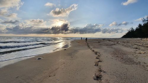 Panoramic view of beach against sky