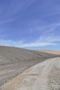 Scenic view of desert against sky