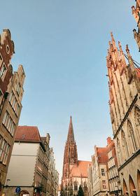 Low angle view of buildings against sky