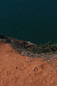 High angle view of beach