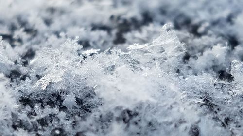 Full frame shot of frozen ice