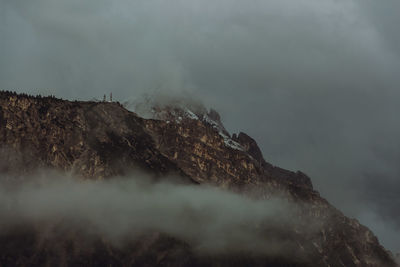 Low angle view of mountain against sky