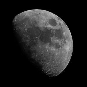 Low angle view of moon in sky