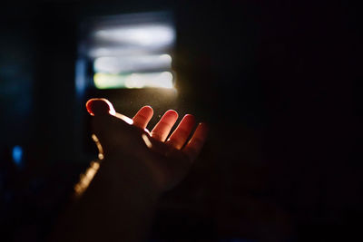 Close-up of human hand