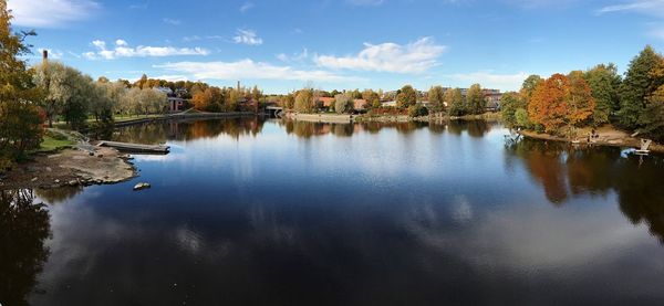 Reflection of built structures in water