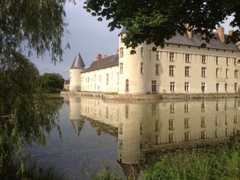 Reflection of buildings in water