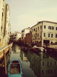 View of canal in city