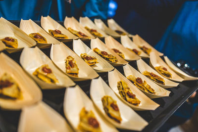 Close-up of food served in plate