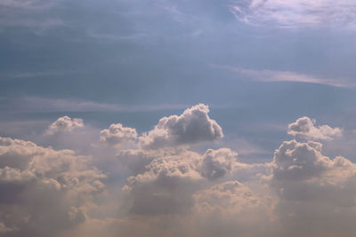 Low angle view of clouds in sky