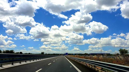 Panoramic view of highway against sky