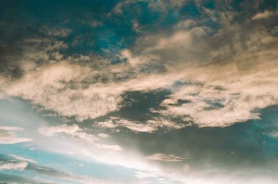 Low angle view of clouds in sky
