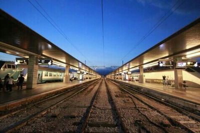 Railroad station platform