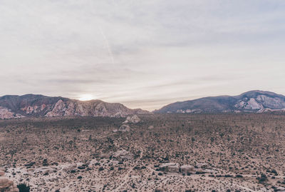 Scenic view of desert against sky