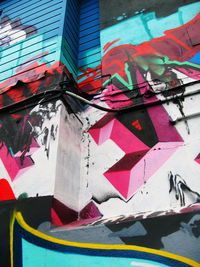 Multi colored built structure