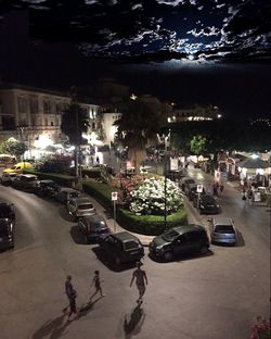 City street at night