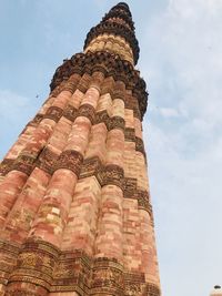 Low angle view of temple against sky