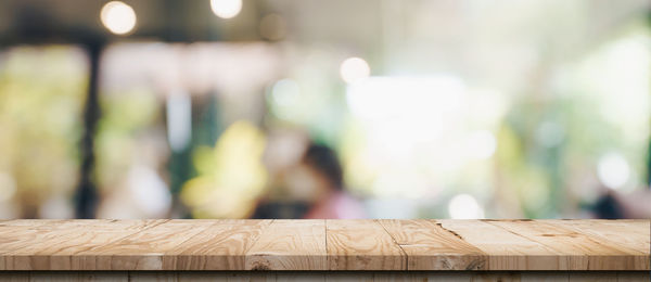 Close-up of table at restaurant