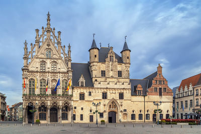 Mechelen city hall is located on grand market square, belgium