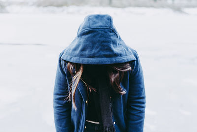 Woman wearing winter coat