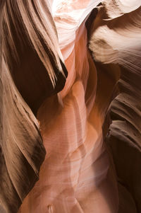 Low angle view of rock formation