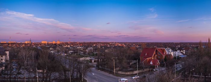 City at sunset