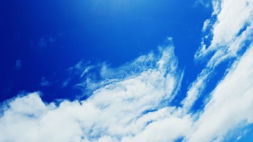 Low angle view of clouds in sky