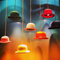 Close-up of multi colored lights