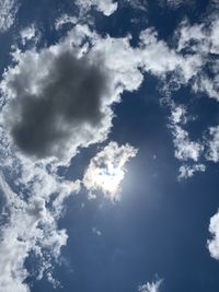 Low angle view of clouds in sky