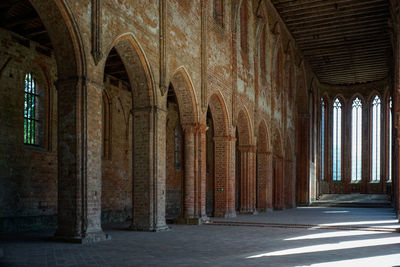 Interior of gothic abbey