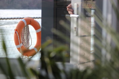Close-up of person in water