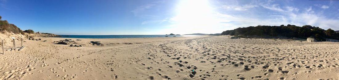 Panoramic view of beach against sky