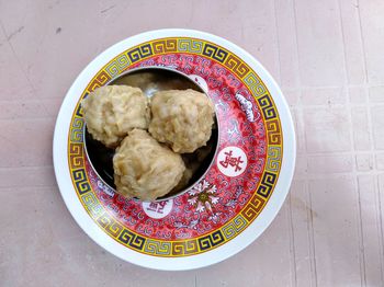 Close-up of food in plate on table