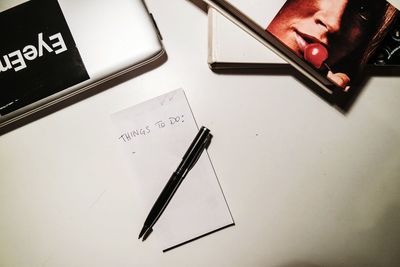 Close-up of pen