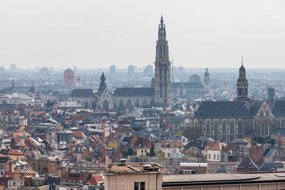 Aerial view of buildings in city