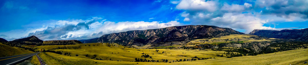 Panoramic view of landscape against sky