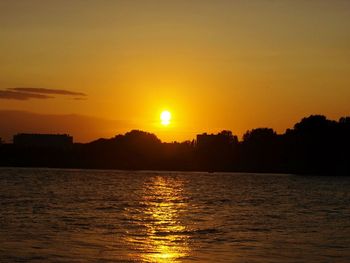 View of sea at sunset