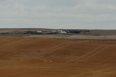 Scenic view of desert against sky