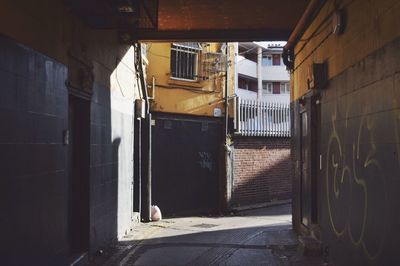 Alley leading to building