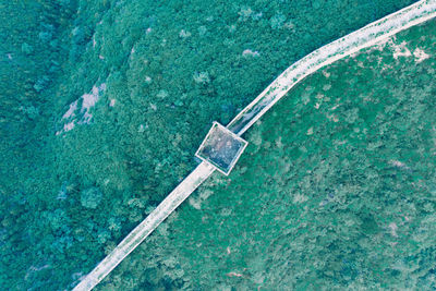 High angle view of swimming pool