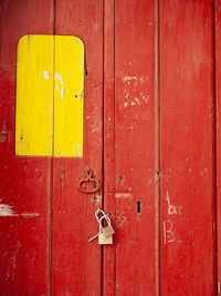 Close-up of closed door