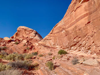 Rock formations in a desert, valley of fire state park, nevada 