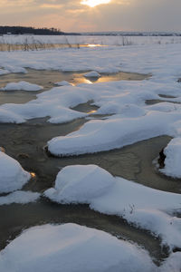 Ice on the the drava river